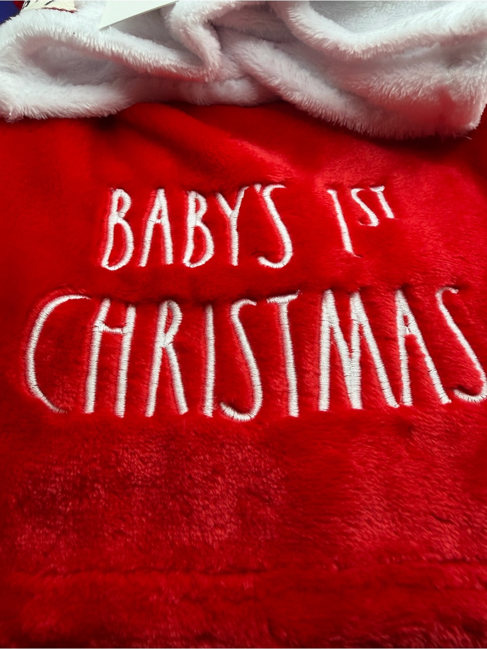 Rae Dunn Plush Baby’s 1st Christmas Blanket with Stuffed Reindeer - Picture 2 of 3